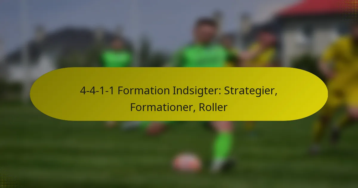 4-4-1-1 Formation Indsigter: Strategier, Formationer, Roller