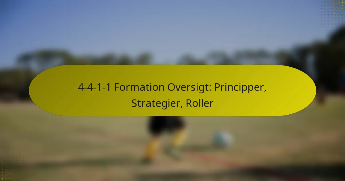 4-4-1-1 Formation Oversigt: Principper, Strategier, Roller